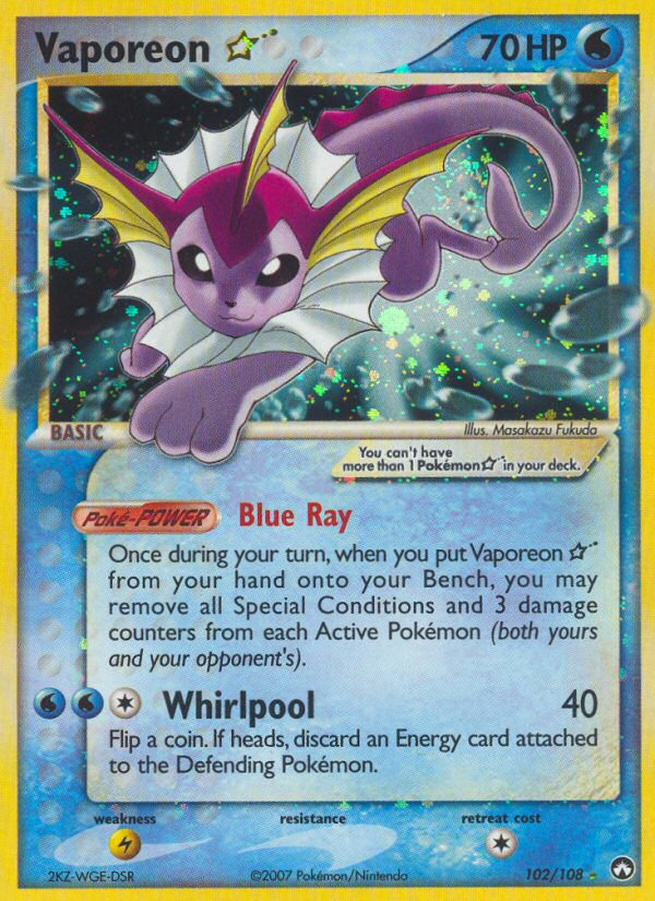 Vaporeon Star (102/108) [EX: Power Keepers] | GnG Games