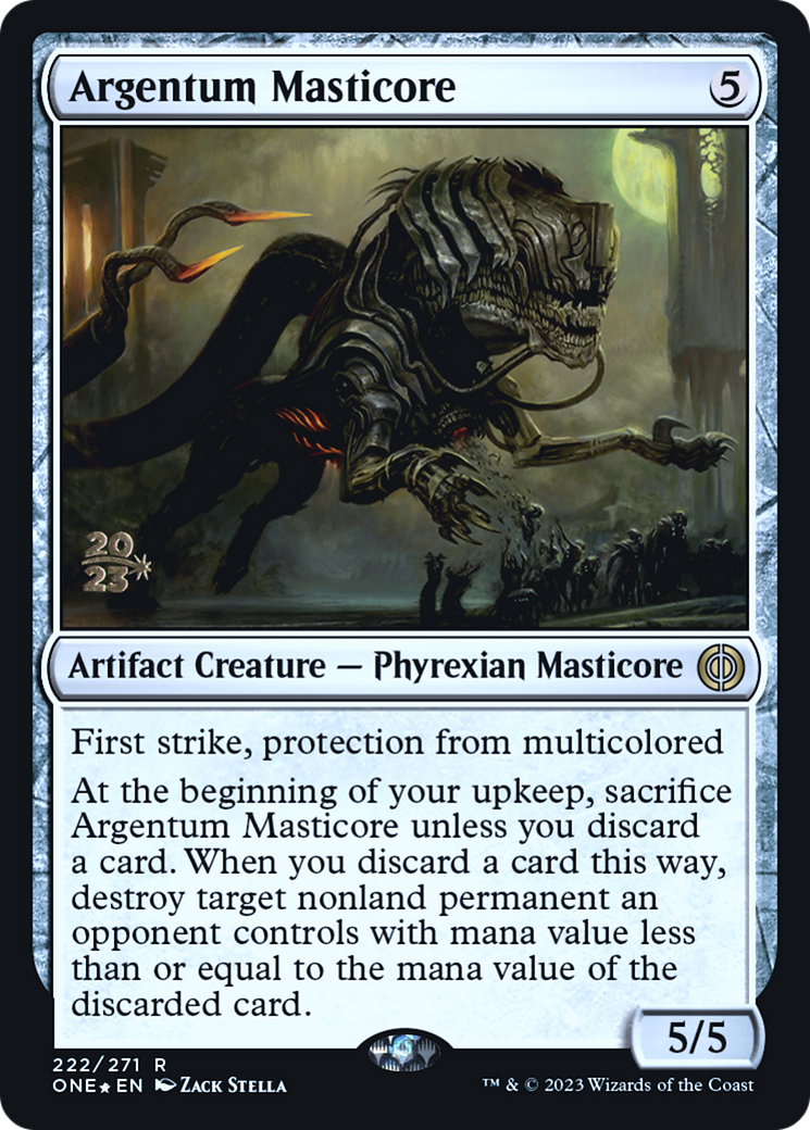 Argentum Masticore [Phyrexia: All Will Be One Prerelease Promos] | GnG Games