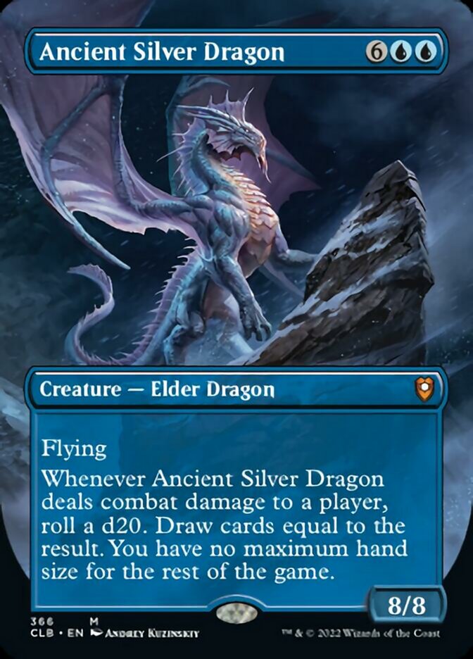 Ancient Silver Dragon (Borderless Alternate Art) [Commander Legends: Battle for Baldur's Gate] | GnG Games