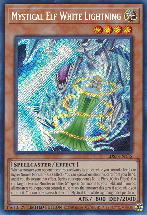 Mystical Elf White Lightning [LDS3-EN135] Secret Rare | GnG Games