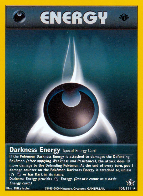 Darkness Energy (104/111) [Neo Genesis 1st Edition] | GnG Games