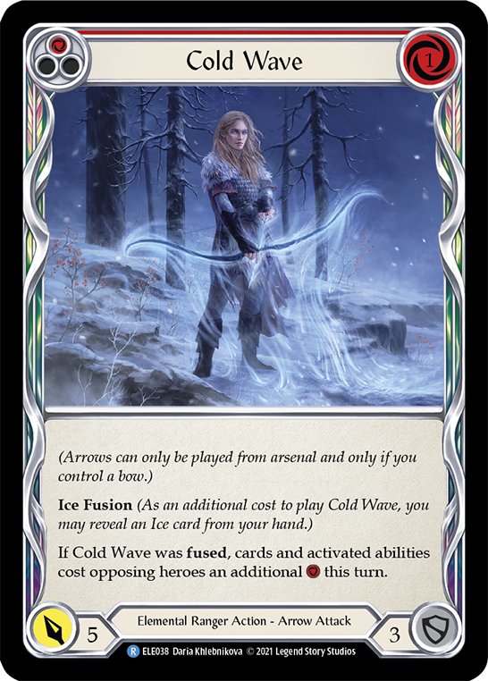 Cold Wave (Red) [ELE038] (Tales of Aria)  1st Edition Rainbow Foil | GnG Games