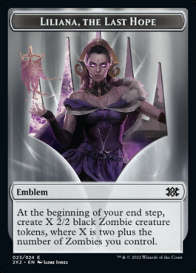 Liliana, the Last Hope Emblem // Spirit Double-sided Token [Double Masters 2022 Tokens] | GnG Games