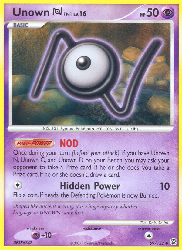 Unown N (69/132) [Diamond & Pearl: Secret Wonders] | GnG Games