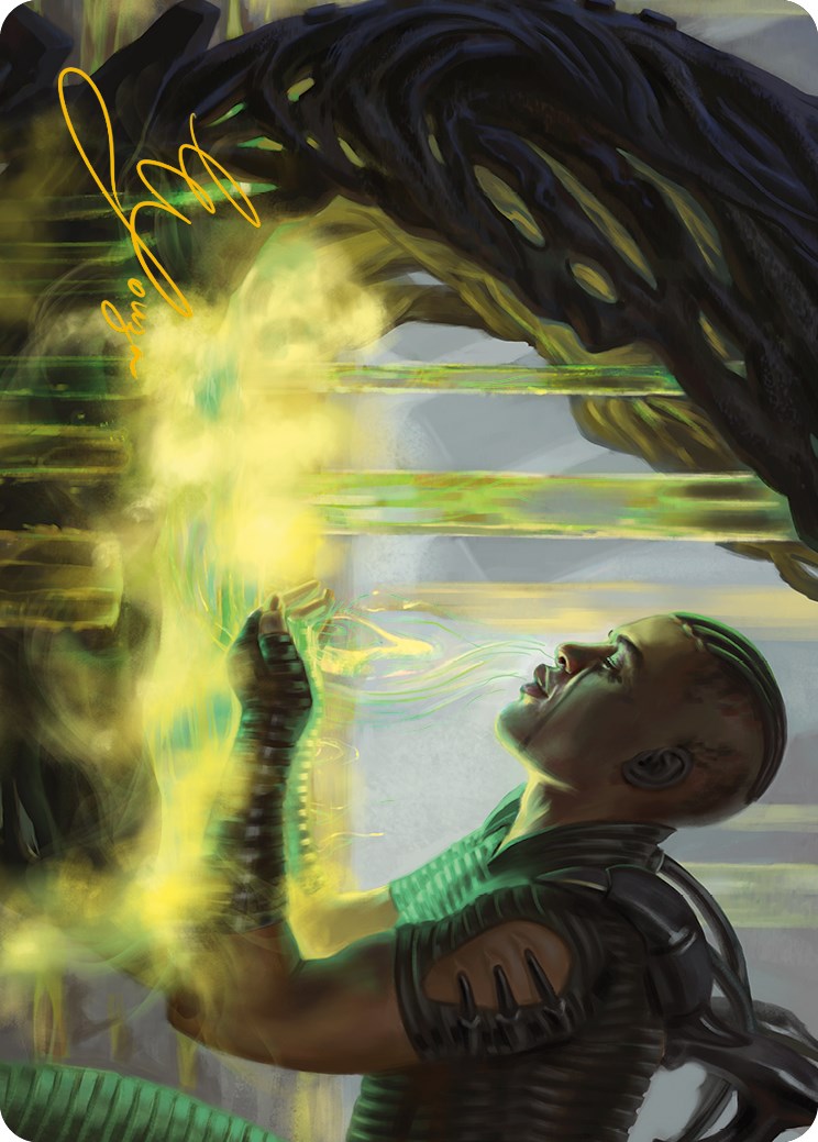Necrogen Communion Art Card (Gold-Stamped Signature) [Phyrexia: All Will Be One Art Series] | GnG Games