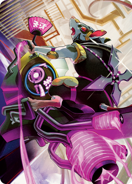 Nashi, Moon Sage's Scion Art Card [Kamigawa: Neon Dynasty Art Series] | GnG Games