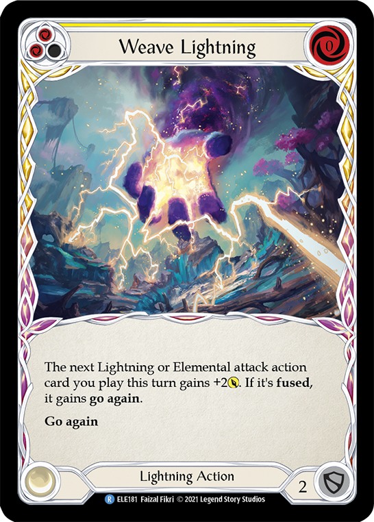 Weave Lightning (Yellow) [ELE181] (Tales of Aria)  1st Edition Rainbow Foil | GnG Games