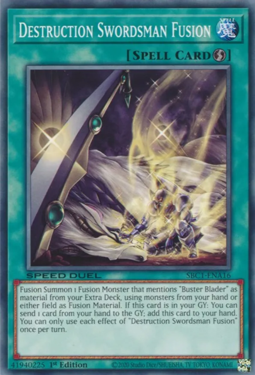 Destruction Swordsman Fusion [SBC1-ENA16] Common | GnG Games