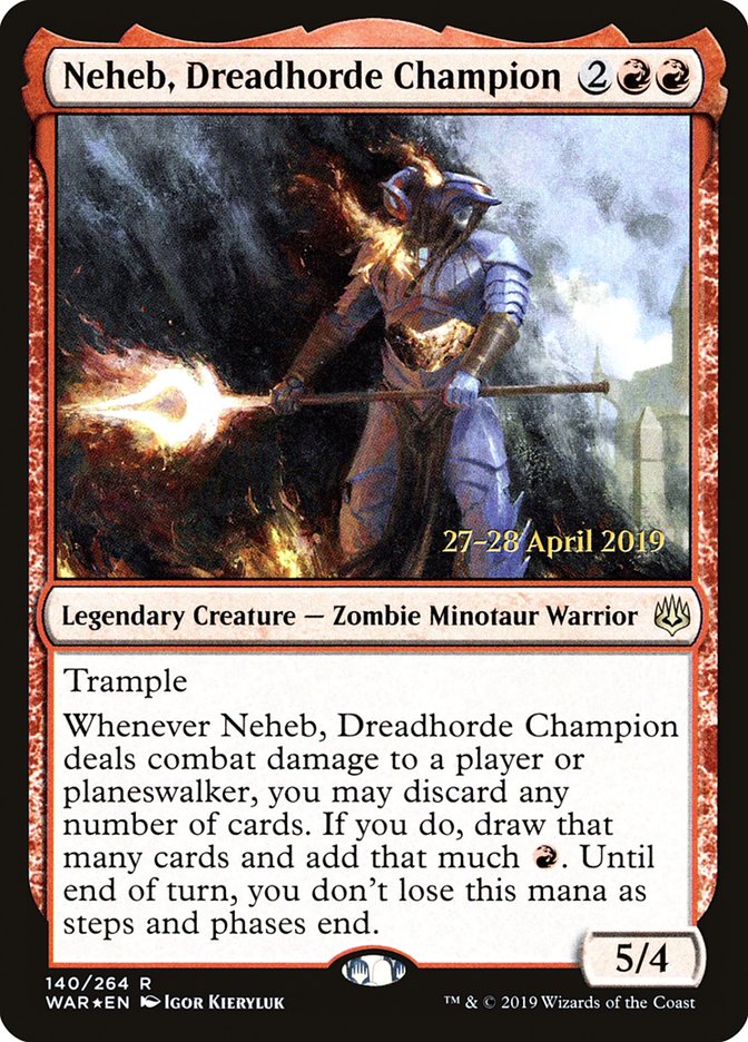 Neheb, Dreadhorde Champion  [War of the Spark Prerelease Promos] | GnG Games