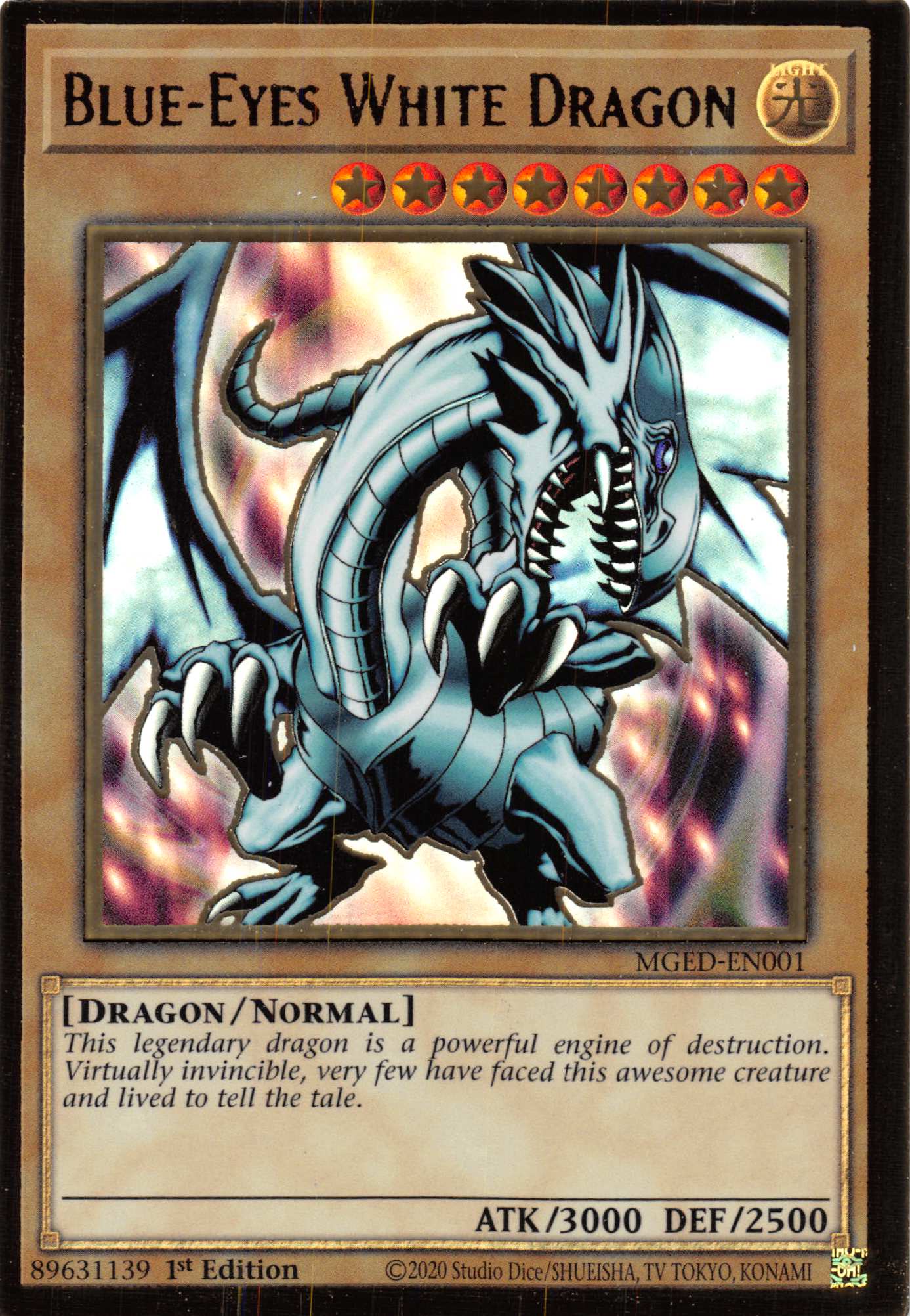 Blue-Eyes White Dragon (Alternate Art) [MGED-EN001] Gold Rare | GnG Games