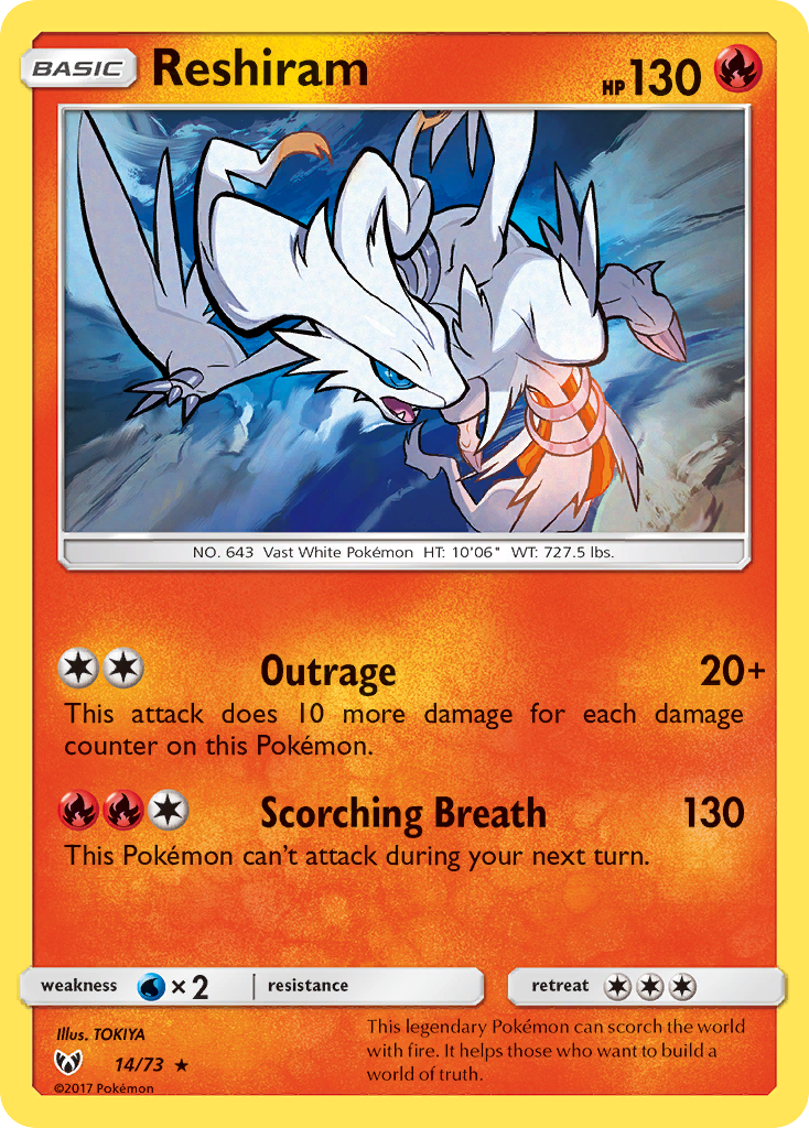 Reshiram (14/73) [Sun & Moon: Shining Legends] | GnG Games