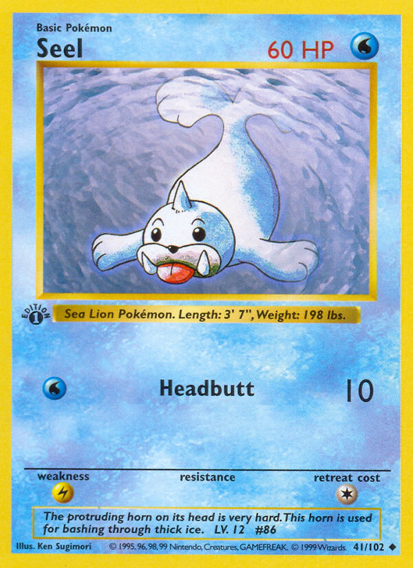 Seel (41/102) (Shadowless) [Base Set 1st Edition] | GnG Games