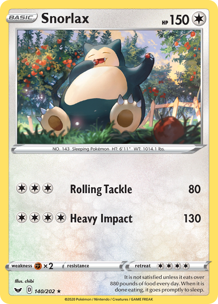 Snorlax (140/202) [Sword & Shield: Base Set] | GnG Games