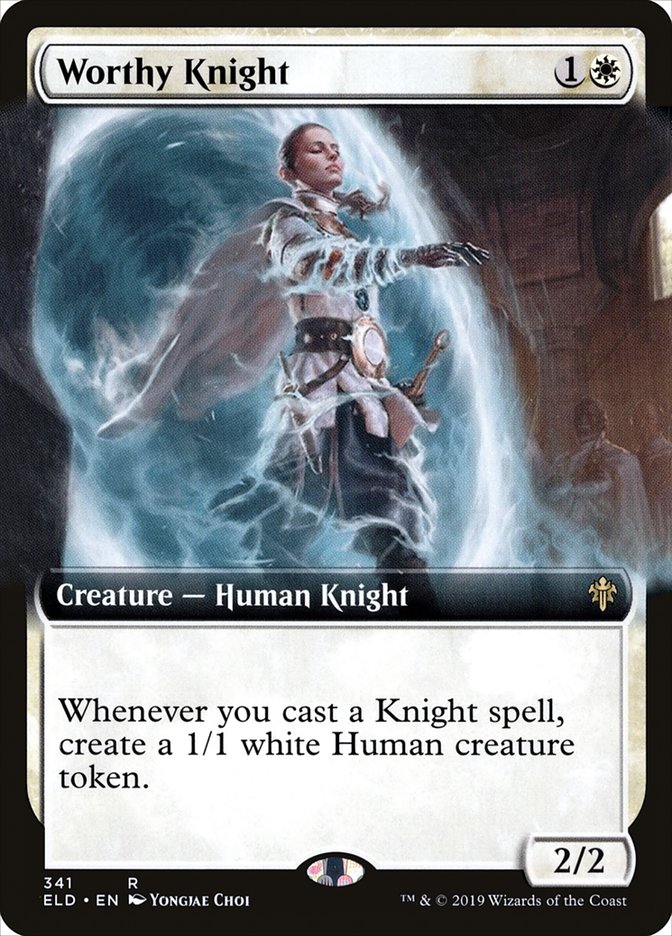 Worthy Knight (Extended Art) [Throne of Eldraine] | GnG Games