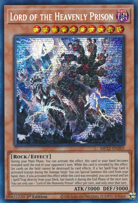 Lord of the Heavenly Prison [MP22-EN205] Prismatic Secret Rare | GnG Games