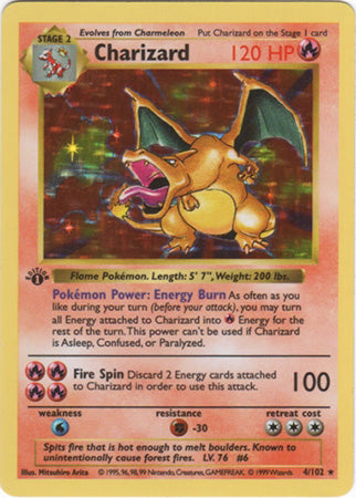 Charizard (4/102) (Shadowless) [Base Set 1st Edition] | GnG Games