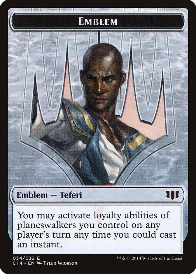 Teferi, Temporal Archmage Emblem // Zombie (011/036) Double-sided Token [Commander 2014 Tokens] | GnG Games