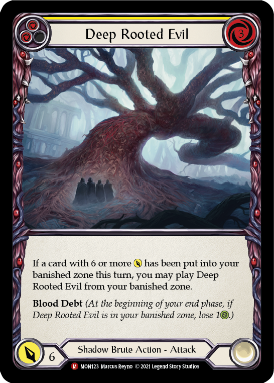 Deep Rooted Evil (Rainbow Foil) [MON123-RF] 1st Edition Rainbow Foil | GnG Games
