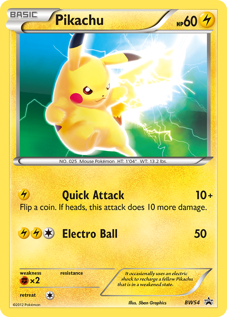 Pikachu (BW54) [Black & White: Black Star Promos] | GnG Games