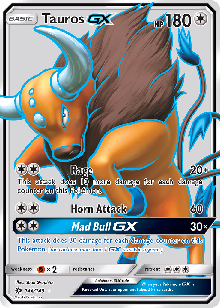 Tauros GX (144/149) [Sun & Moon: Base Set] | GnG Games