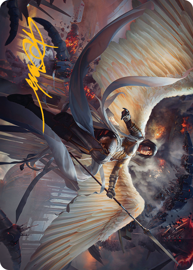 Serra Faithkeeper Art Card (Gold-Stamped Signature) [March of the Machine Art Series] | GnG Games