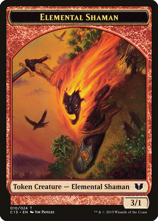 Knight (004) // Elemental Shaman Double-Sided Token [Commander 2015 Tokens] | GnG Games