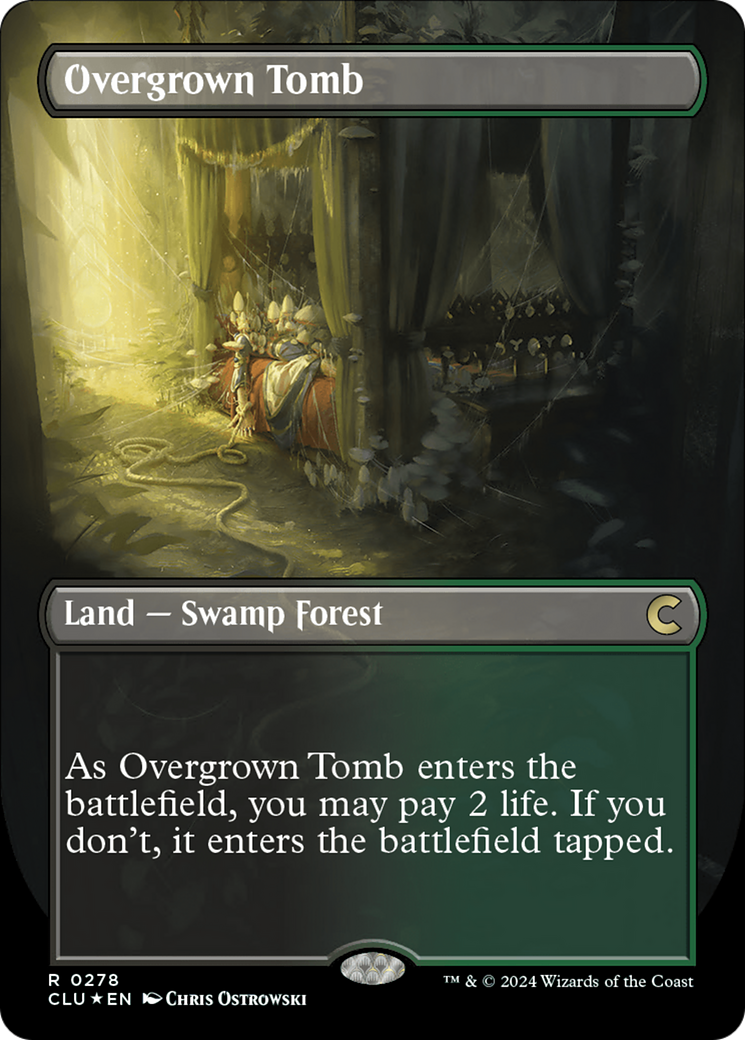 Overgrown Tomb (Borderless) [Ravnica: Clue Edition] | GnG Games