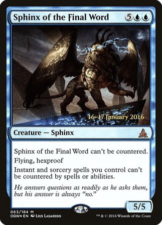 Sphinx of the Final Word [Oath of the Gatewatch Promos] | GnG Games