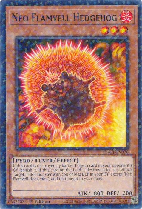 Neo Flamvell Hedgehog (Duel Terminal) [HAC1-EN070] Common | GnG Games
