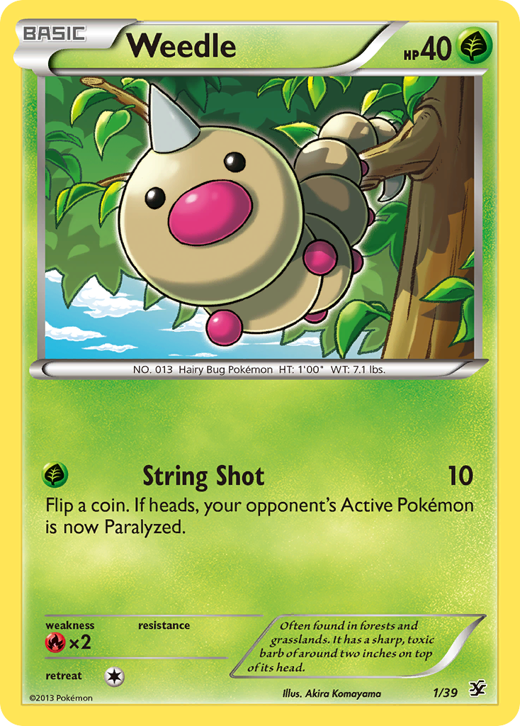 Weedle (1/39) [XY: Kalos Starter Set] | GnG Games