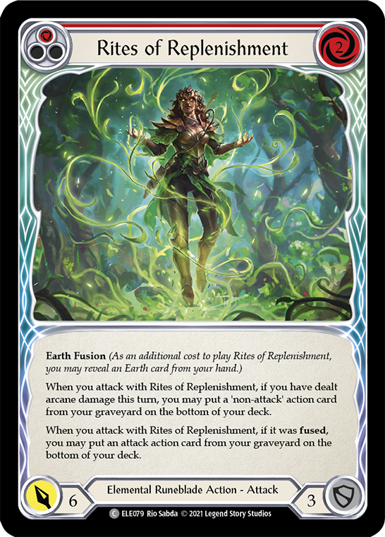 Rites of Replenishment (Red) [ELE079] (Tales of Aria)  1st Edition Rainbow Foil | GnG Games