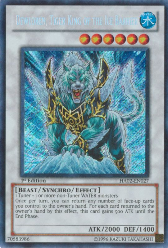 Dewloren, Tiger King of the Ice Barrier [HA02-EN027] Secret Rare | GnG Games