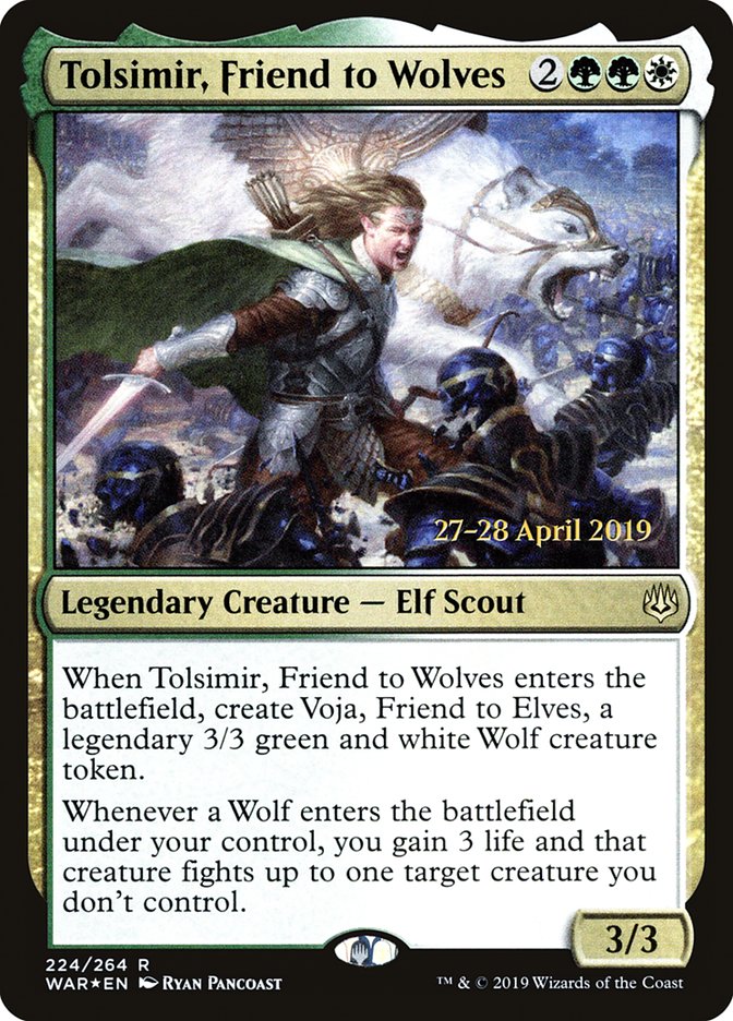 Tolsimir, Friend to Wolves  [War of the Spark Prerelease Promos] | GnG Games