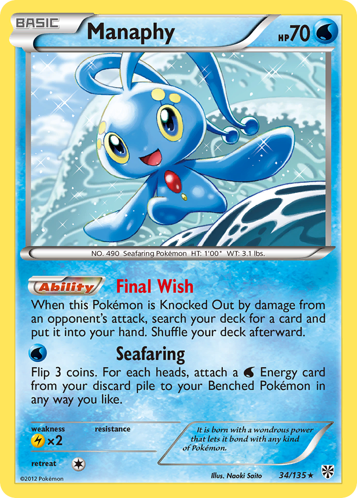 Manaphy (34/135) [Black & White: Plasma Storm] | GnG Games