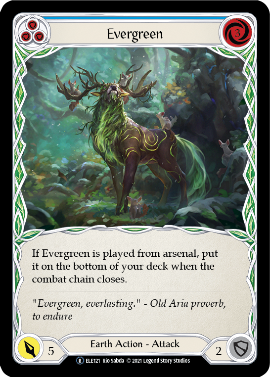 Evergreen (Blue) [U-ELE121] Unlimited Rainbow Foil | GnG Games