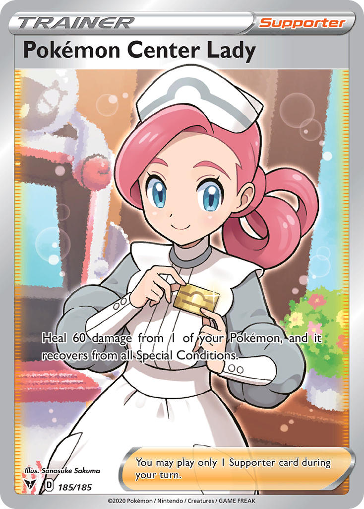 Pokemon Center Lady (185/185) [Sword & Shield: Vivid Voltage] | GnG Games