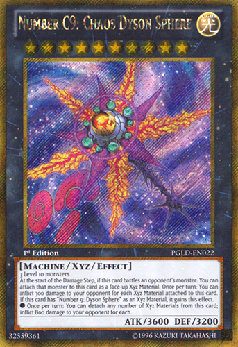 Number C9: Chaos Dyson Sphere [PGLD-EN022] Gold Secret Rare | GnG Games