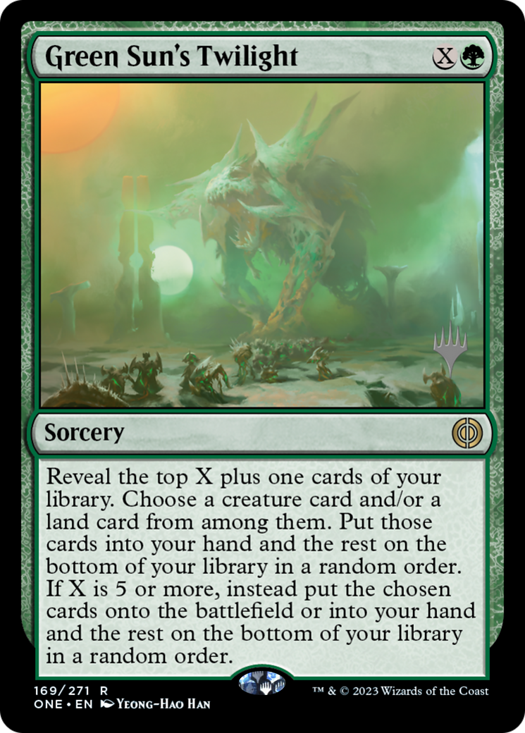 Green Sun's Twilight (Promo Pack) [Phyrexia: All Will Be One Promos] | GnG Games