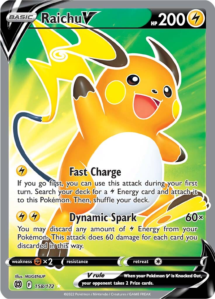 Raichu V (158/172) [Sword & Shield: Brilliant Stars] | GnG Games