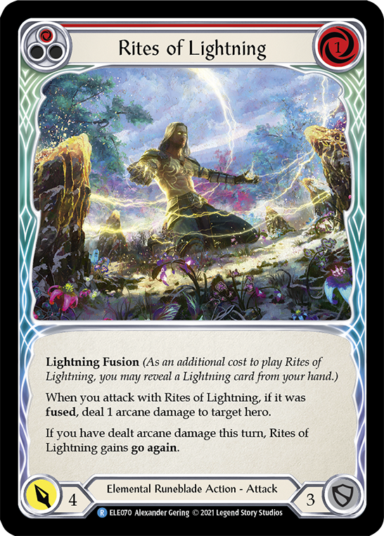 Rites of Lightning (Red) [ELE070] (Tales of Aria)  1st Edition Normal | GnG Games