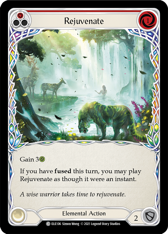 Rejuvenate (Red) [ELE106] (Tales of Aria)  1st Edition Rainbow Foil | GnG Games