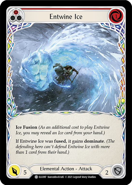 Entwine Ice (Red) [ELE097] (Tales of Aria)  1st Edition Rainbow Foil | GnG Games