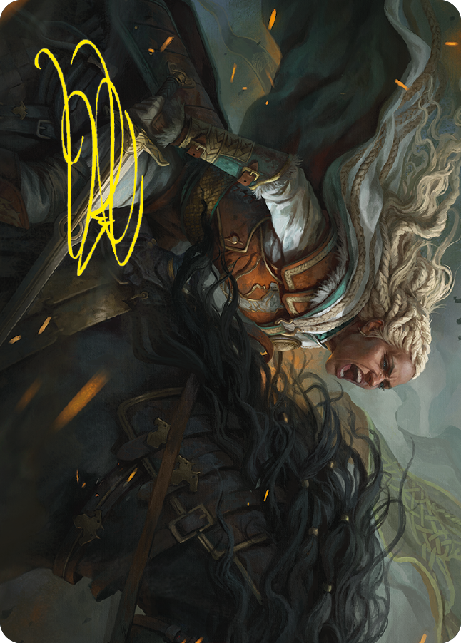 Eowyn, Fearless Knight Art Card (Gold-Stamped Signature) [The Lord of the Rings: Tales of Middle-earth Art Series] | GnG Games