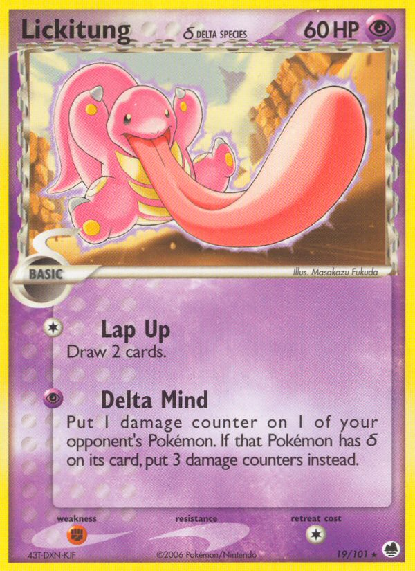 Lickitung (19/101) (Delta Species) [EX: Dragon Frontiers] | GnG Games
