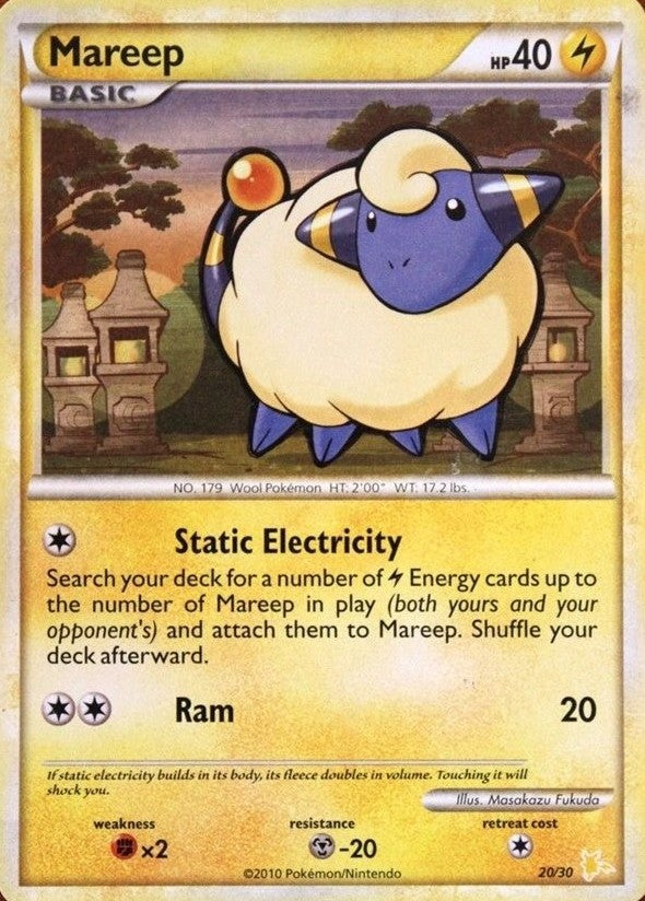 Mareep (20/30) [HeartGold & SoulSilver: Trainer Kit - Raichu] | GnG Games