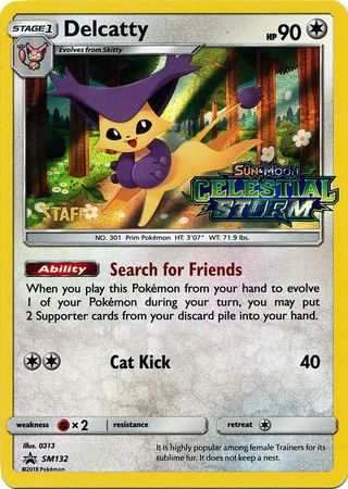 Delcatty (SM132) (Staff Prerelease Promo) [Sun & Moon: Black Star Promos] | GnG Games