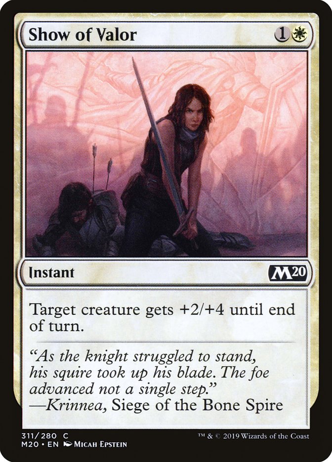 Show of Valor [Core Set 2020] | GnG Games