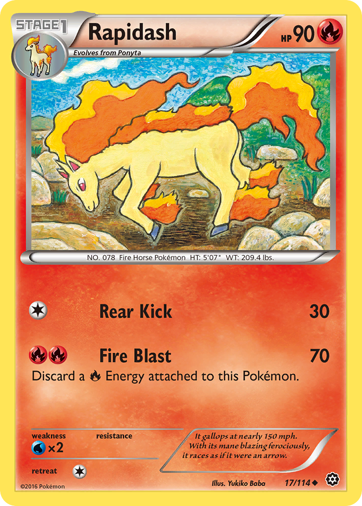 Rapidash (17/114) [XY: Steam Siege] | GnG Games