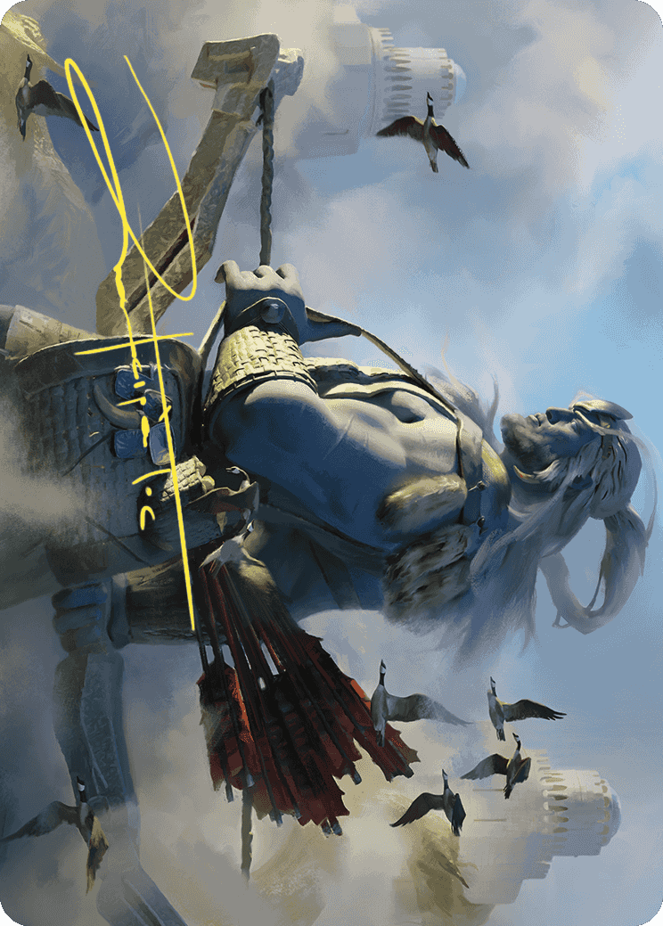 Skybeast Tracker Art Card (Gold-Stamped Signature) [Wilds of Eldraine Art Series] | GnG Games