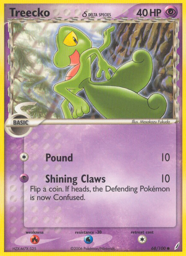 Treecko (68/100) (Delta Species) [EX: Crystal Guardians] | GnG Games